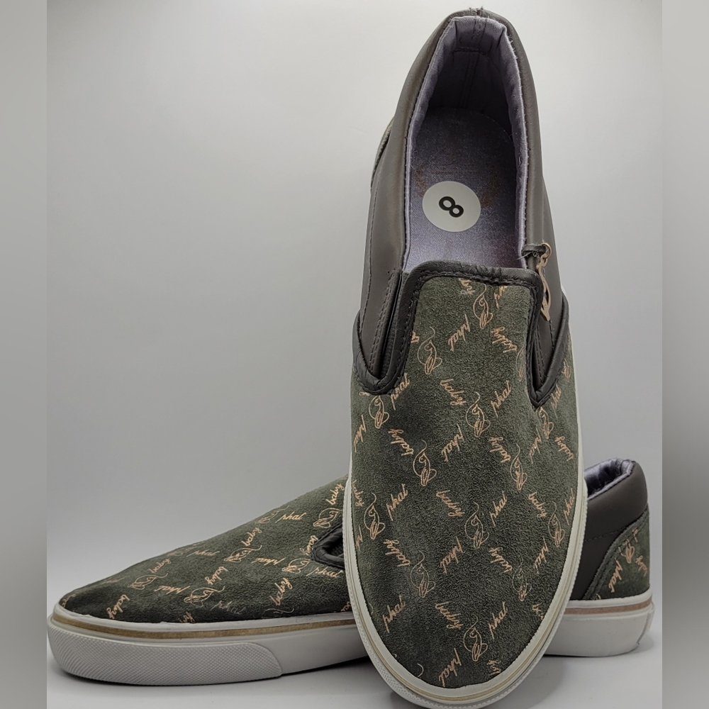 Y2K Baby Phat BP Diamond Slip On - Green Suede Leather! NWT Size 8